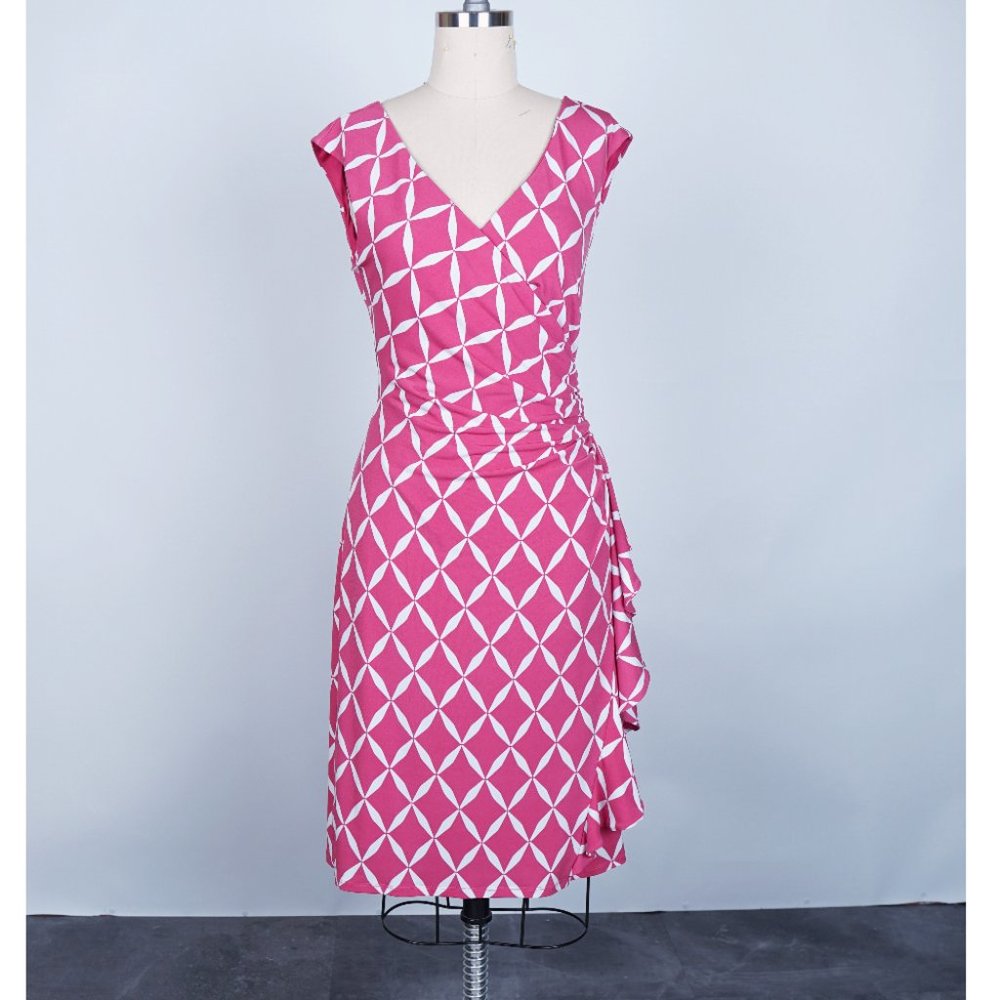 White House Black Market Geometric Knit Dress 10